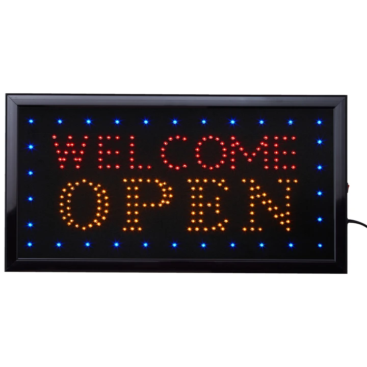 13668 Welcome open licht – kopie Led bord Welcome Open 50 x 25cm
