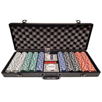 Pokerset aluminium Case 500 chips zwart