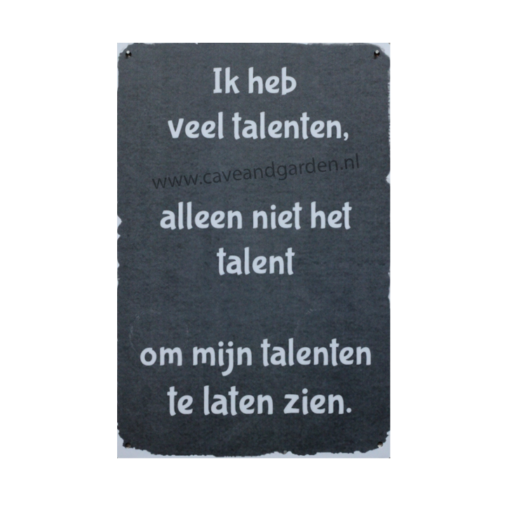 Talenten Metalen borden