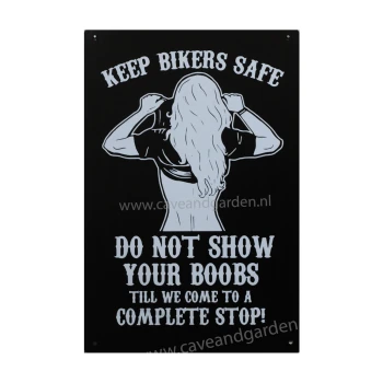 Keep bikers safe Metalen borden