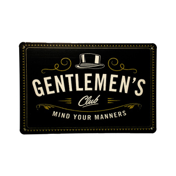 Gentlemens Club Metalen borden