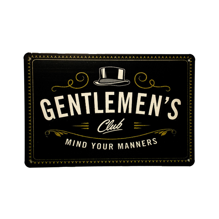 Gentlemens Club Metalen borden