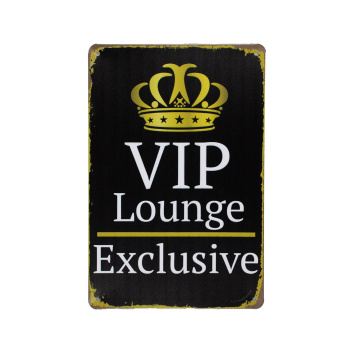 Vip Lounge 2 Metalen borden