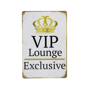 Vip Lounge 2 Wit Metalen borden