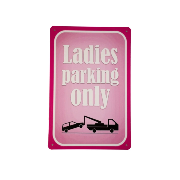 30303 Ladies parking only wit Ladies Parking Metalen borden