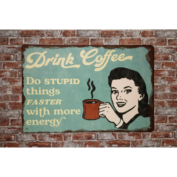 Wandbord met coffee