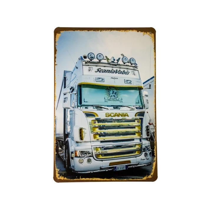30871 scania wit Scania Wit Metalen borden