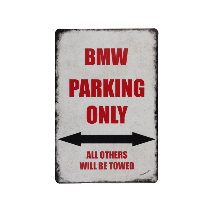 BMW Parking Only Metalen borden