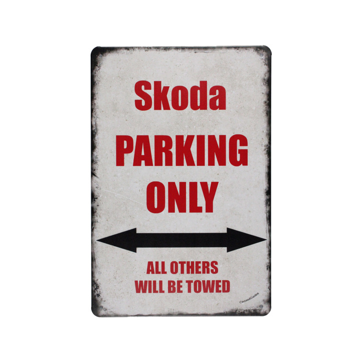 Skoda Parking Only Metalen borden