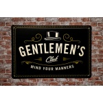 Gentlemen`s Club – Metalen borden