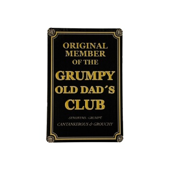 Grumpy old dad club - metalen borden