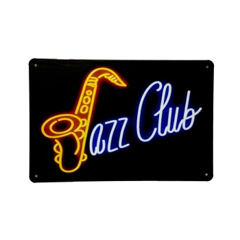Jazz club - metalen borden