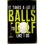 Golf balls - Metalen borden