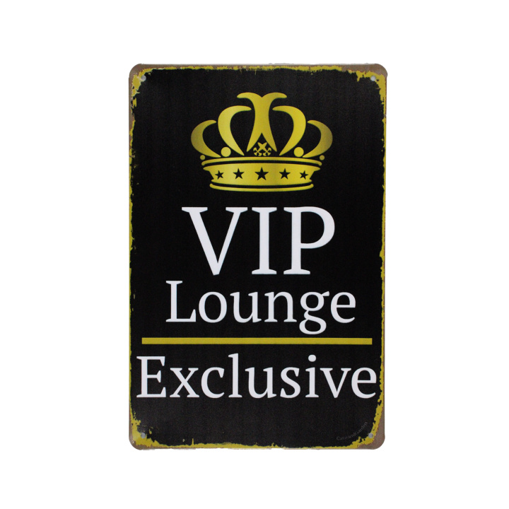 Vip Lounge 2 Metalen borden