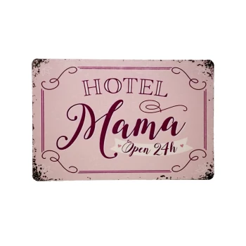 Hotel mama metalen borden