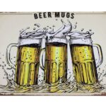 Beer Mugs- Metalen borden