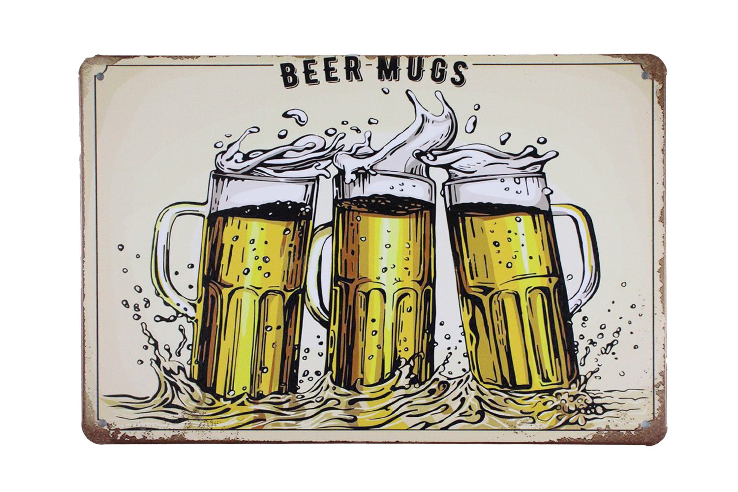 Beer Mugs- Metalen borden