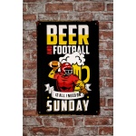 Beer and Football – Metalen borden