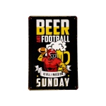 Beer and football metalen borden