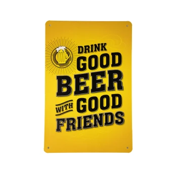 Drink good beer metalen borden