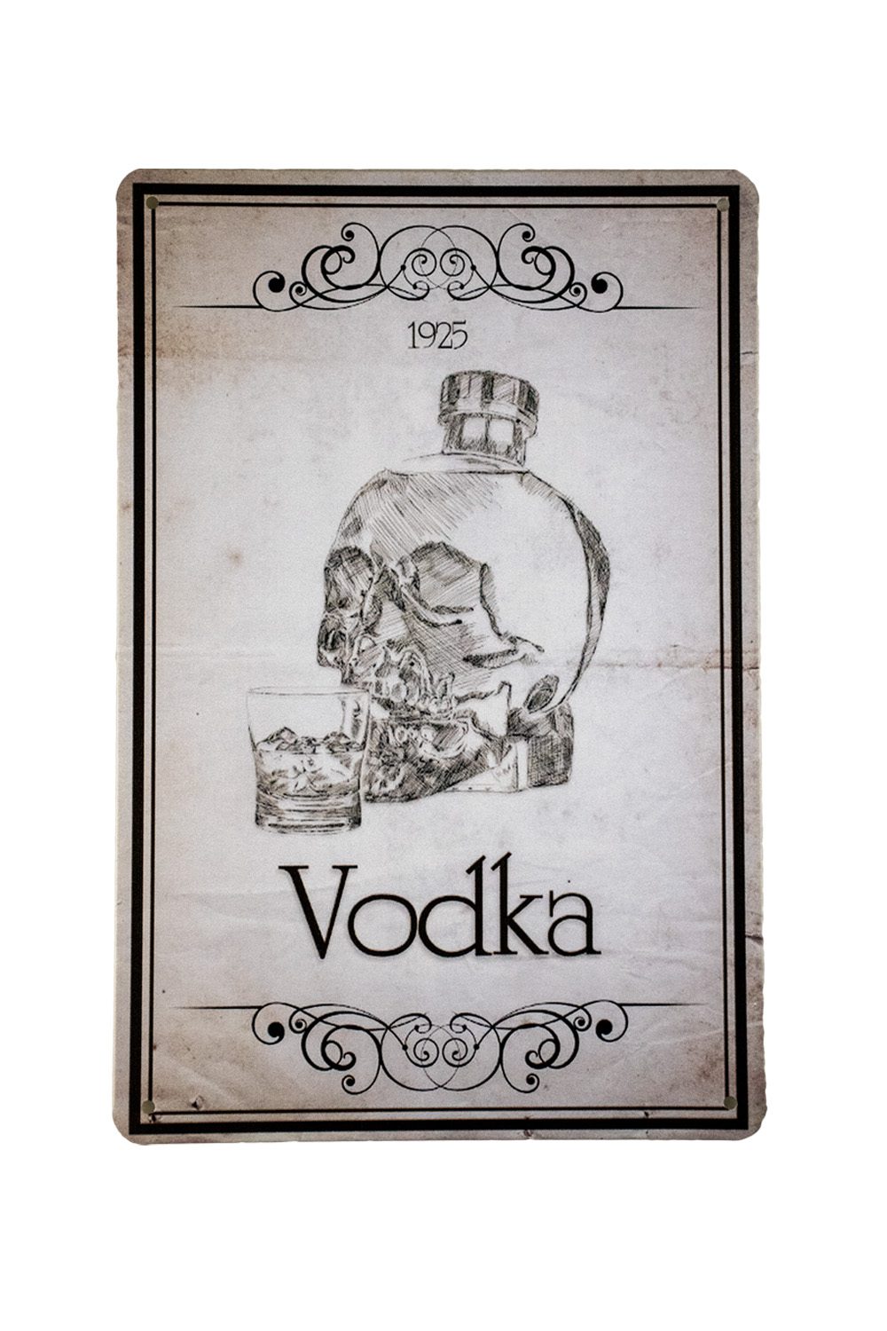 Vodka 1925 – Metalen borden