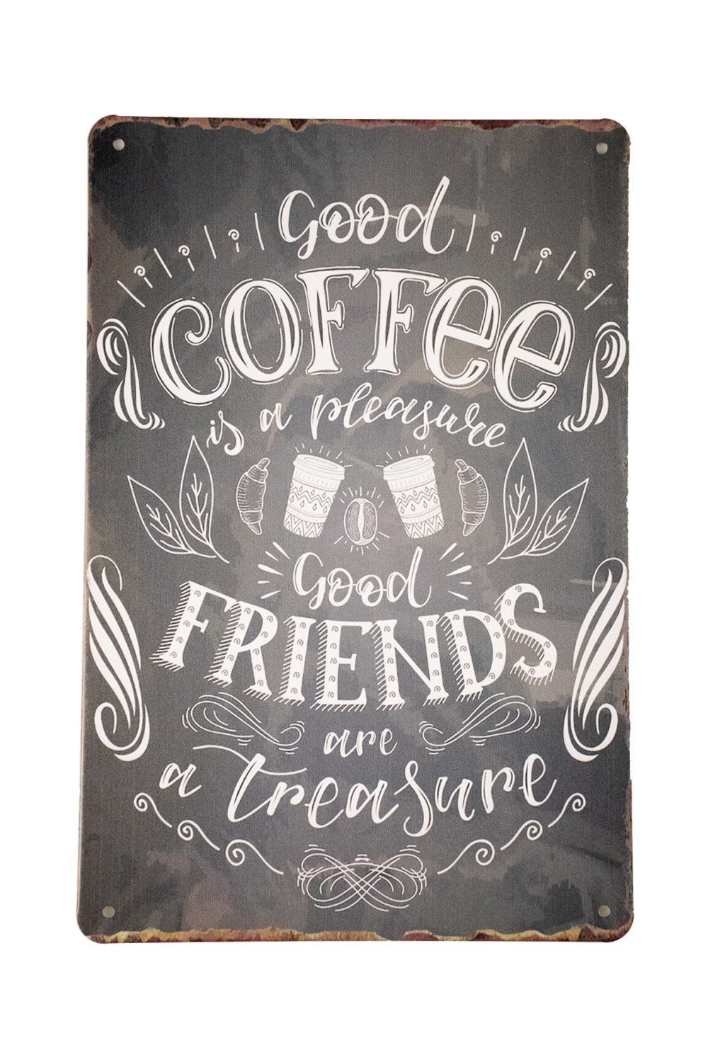 Good Coffee Good Friends – Metalen borden