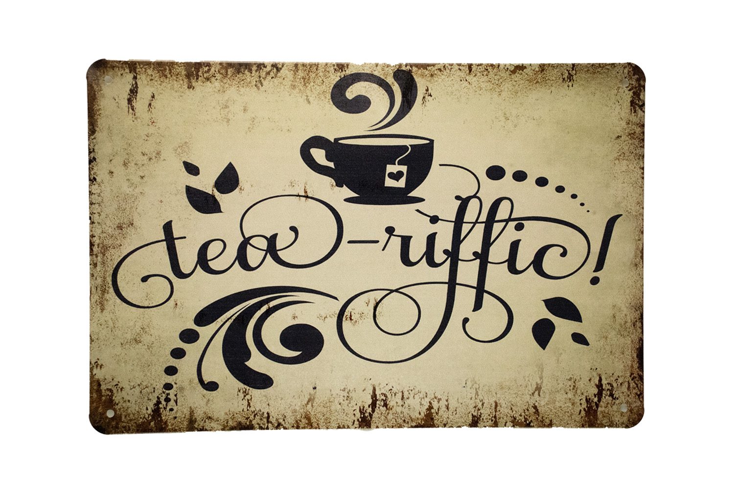 Tea Riffic – Metalen borden