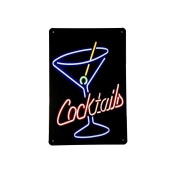 Cocktails metalen borden