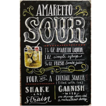 Amaretto Sour Metalen borden