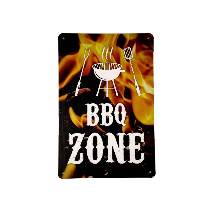 Handvest Zonder Bloedbad BBQ Zone Metalen borden | Wandbord | Barbecue bordje