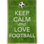 Keep Calm Love Football – Metalen borden