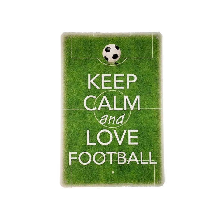 keep calm love football metalen borden