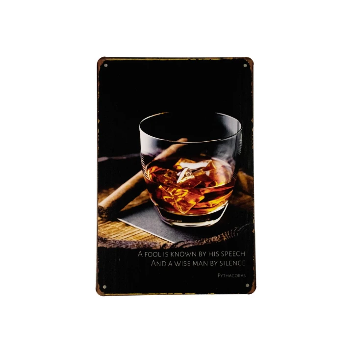 10476 A fool and wise man wit A Fool And A Wise Man Metalen borden