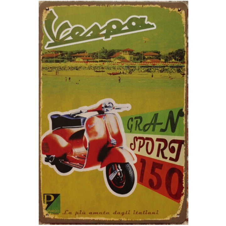 Vespa scooter metalen borden