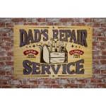 Dads repair service – Metalen borden