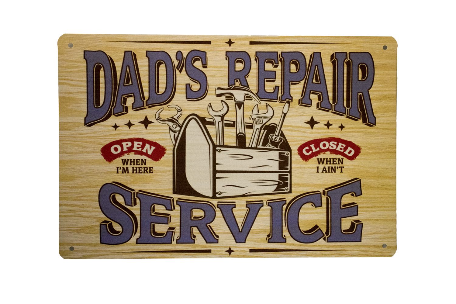Dads repair service – Metalen borden