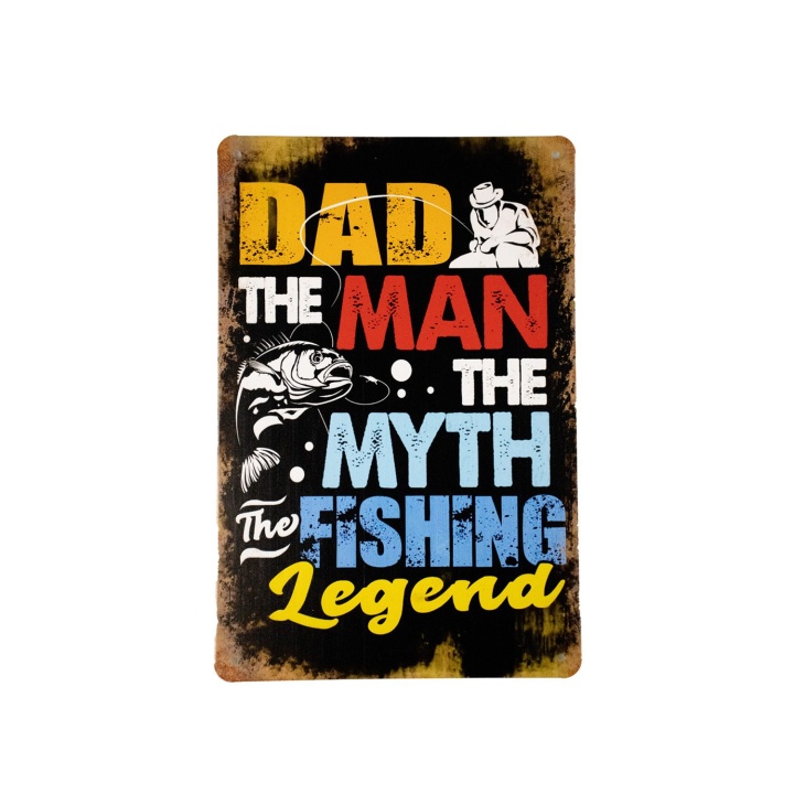 Dad The Fishing Legend Metalen borden