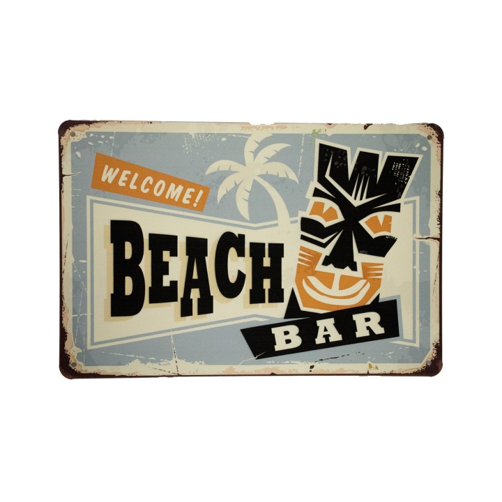 Welcome beach bar metalen borden