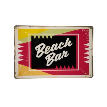 Beach Bar - Metalen borden