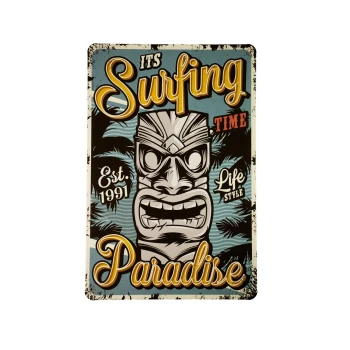 Surfing paradise metalen borden