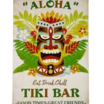 Tiki Bar Eat Drink Chill – Metalen borden