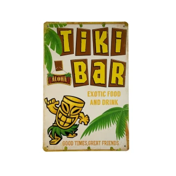 Tiki Bar exotic metalen borden