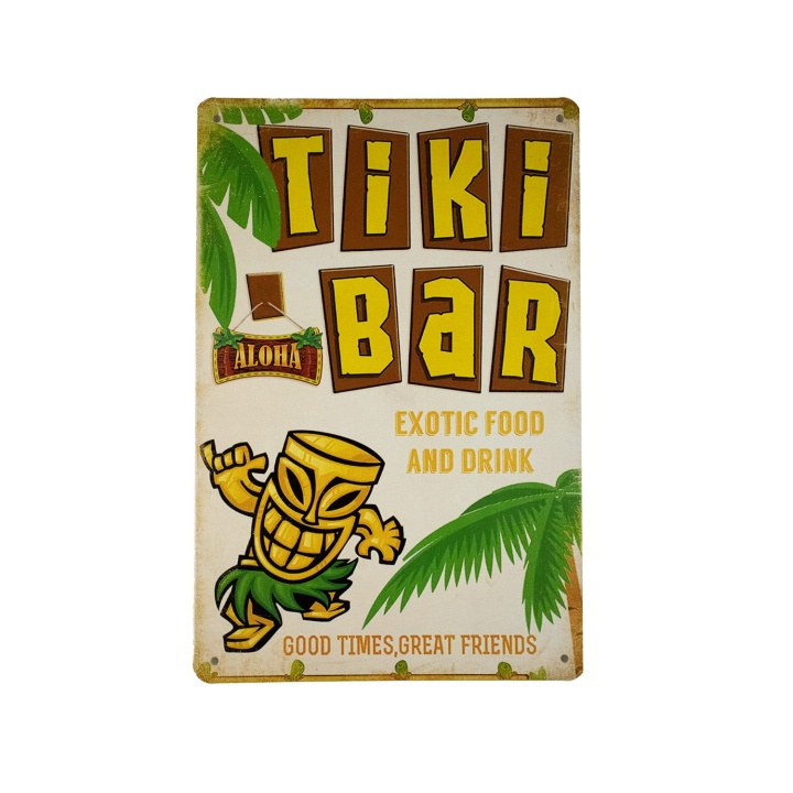 Tiki Bar exotic metalen borden
