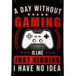 A Day Without Gaming - Metalen borden Cave and Garden producten carrousel slider