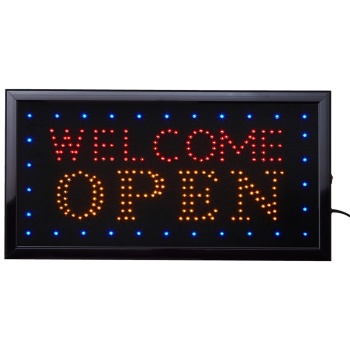 Led bord Welcome Open 50 x 25cm