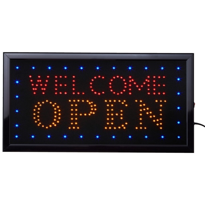 Led bord welcome open 50 x 25 cm