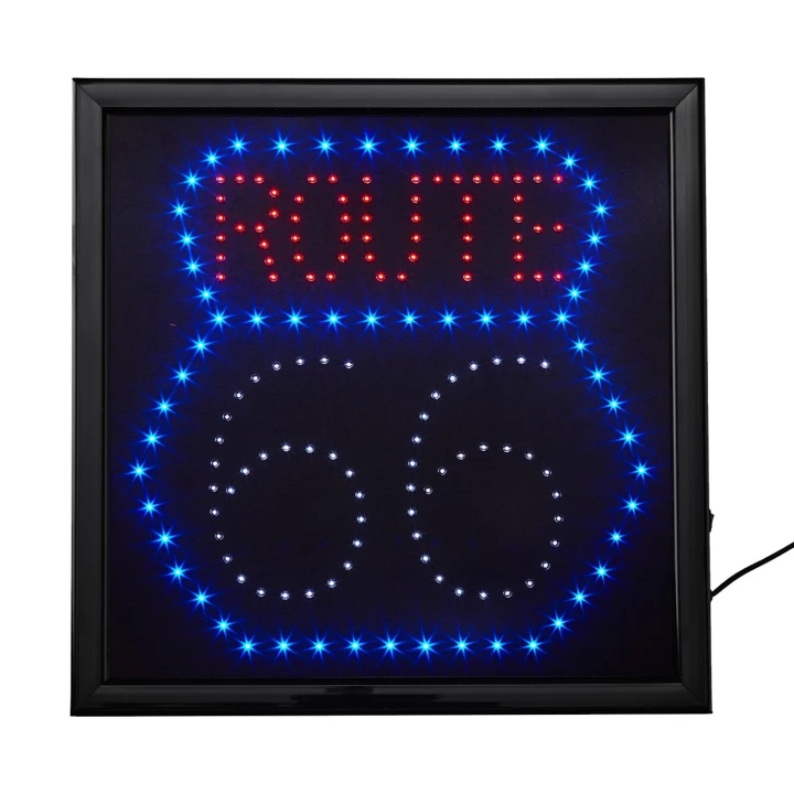 Led bord route 66 40 x 40cm