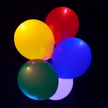 LED Balloons 5 pieces Colored