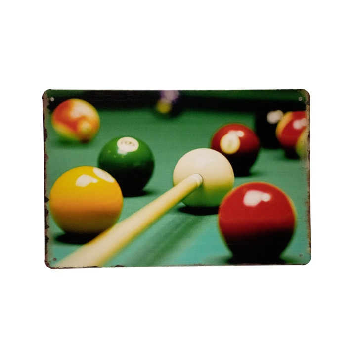 Poolballen – Metalen borden