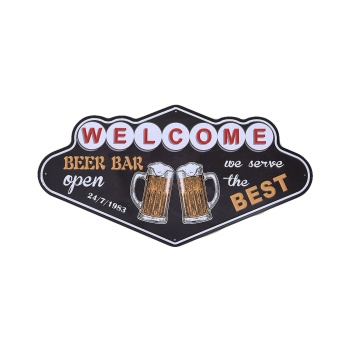 Beer bar - metalen borden